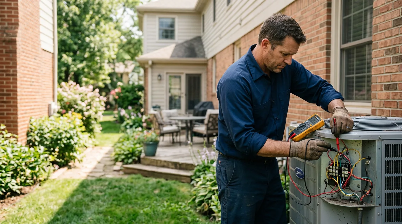 HVAC technician working near Augusta, KS